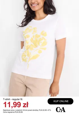 T-shirt regular fit C&A promocja w C&A