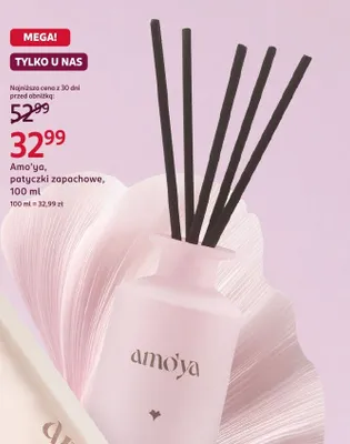 Patyczki zapachowe Amo'ya promocja w Rossmann
