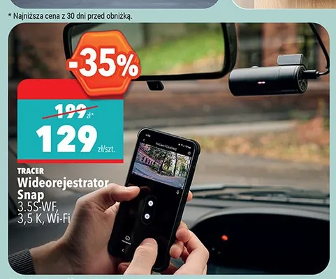 Wideorejestrator TRACER Snap 3.5S-WF 3,5 K Wi-Fi promocja w Biedronka
