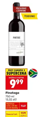 Wino półsłodkie czerwone promocja w Biedronka