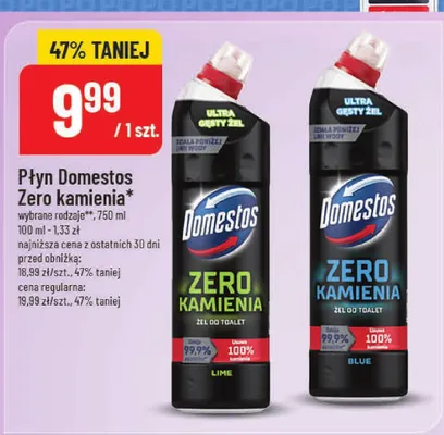 Płyn Domestos Zero kamienia Lime promocja w POLOmarket