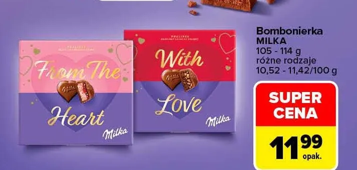 Bombonierka Milka promocja w Carrefour
