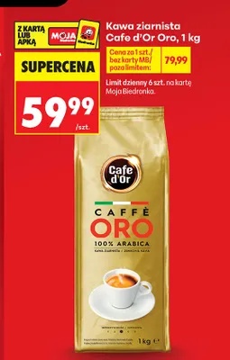 Kawa ziarnista Cafe d'Or Oro promocja w Biedronka
