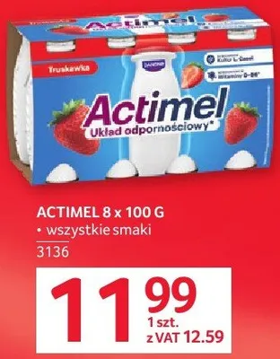 Actimel 8x100 g różne smaki promocja w Selgros