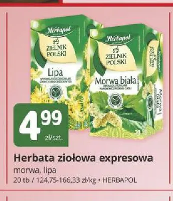 Herbata ziołowa ekspresowa Zielnik Polski morwa biała Herbapol promocja w Marketvita