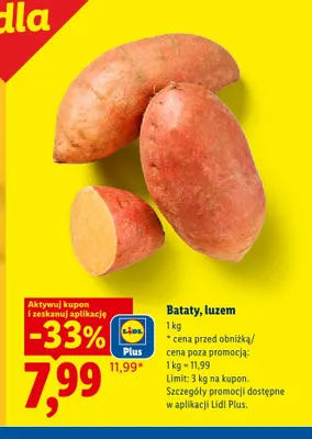 Bataty luzem promocja w Lidl