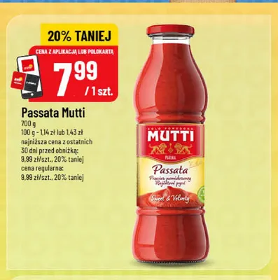 Passata pomidorowa Mutti promocja w POLOmarket