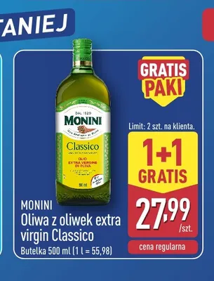 Oliwa z oliwek extra virgin Classico Monini promocja w Aldi
