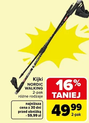 Kijki NORDIC WALKING 2-pak promocja w Carrefour Market