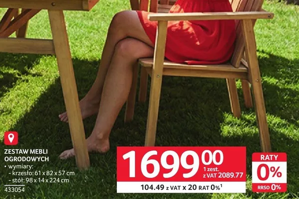 Zestaw mebli ogrodowych promocja w Selgros