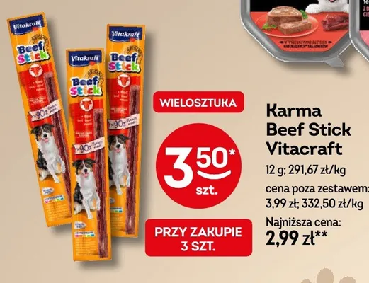Karma Beef Stick Vitakraft promocja w Żabka