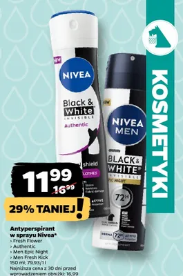 Antyperspirant w sprayu Fresh Flower, Men Cool, Men Epic Night, Men Fresh Kick promocja w Netto