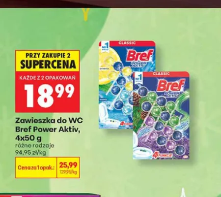 Zawieszka do WC Bref Power Aktiv promocja w Biedronka