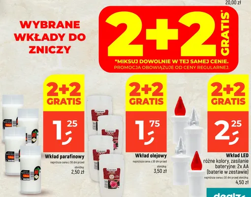 Wkład LED do zniczy promocja w Dealz