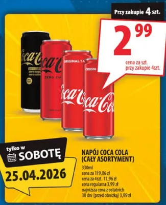 Napój Coca Cola (cały asortyment) promocja w Arhelan