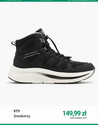 Sneakersy VTY promocja w Deichmann