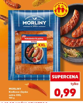 Kiełbasa śląska extra XXL Morliny promocja w Kaufland