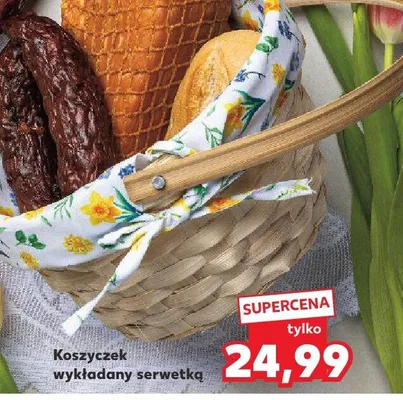 Koszyczek wykładany serwetką Kaufland promocja w Kaufland