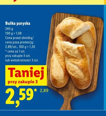 Bułka paryska promocja w Lidl