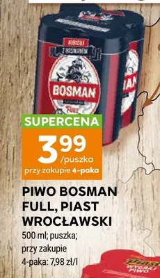 Piwo Bosman Full promocja w Stokrotka