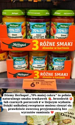 Dżem Herbapol 70% mniej cukru promocja w Biedronka