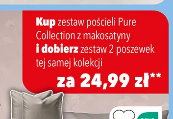 Zestaw 2 poszewek Pure Collection promocja w Biedronka