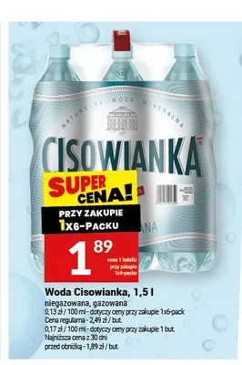 Woda gazowana Cisowianka promocja w Twój Market