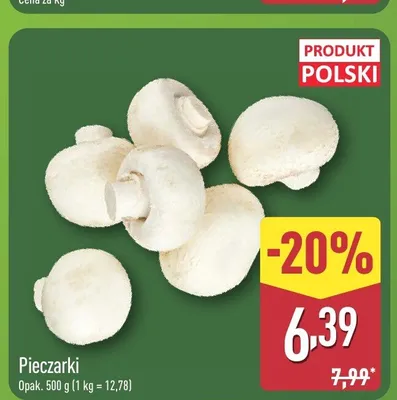 Pieczarki polskie promocja w Aldi