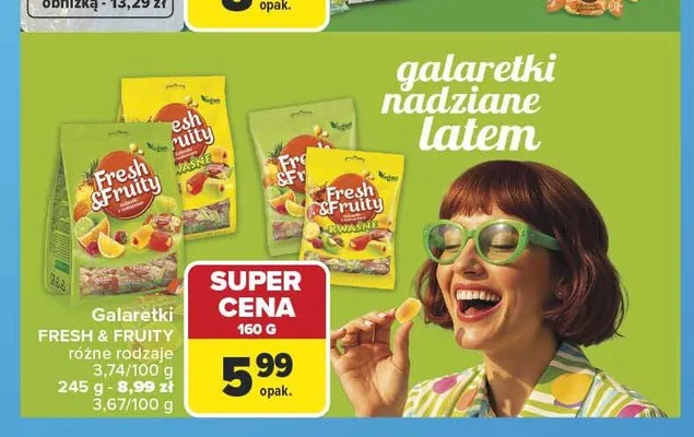 Galaretki Fresh & Fruity Kwaśne Wawel promocja w Carrefour
