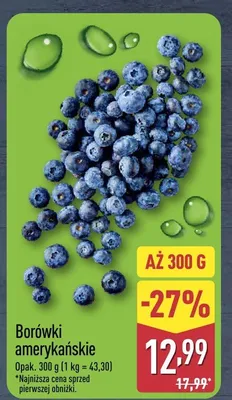 Borówki amerykańskie promocja w Aldi