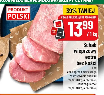 Schab wieprzowy extra bez kości promocja w POLOmarket