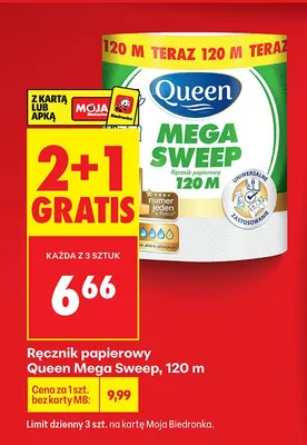 Ręcznik papierowy Mega Sweep promocja w Biedronka