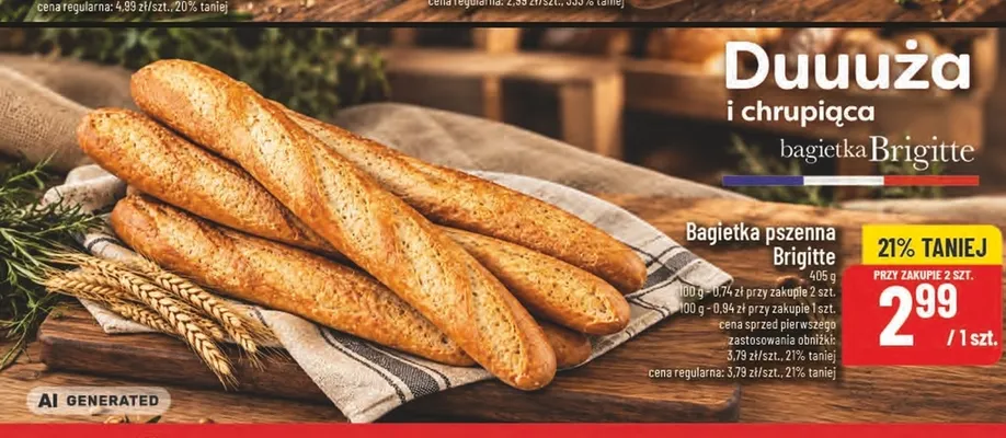 Bagietka pszenna Brigitte promocja w POLOmarket