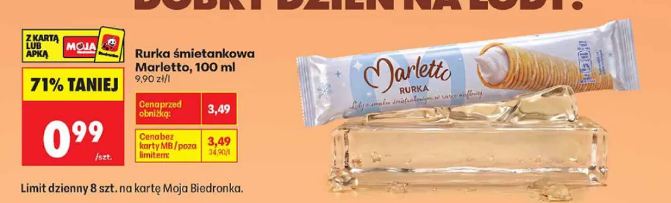 Rurka śmietankowa Marletto promocja w Biedronka