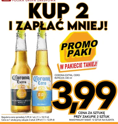 Piwo bezalkoholowe Corona Cero promocja w Kupiec