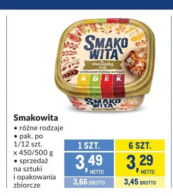 Margaryna Smakowita maślany smak promocja w Makro