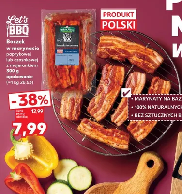 Boczek w marynacie paprykowej Let's BBQ promocja w Kaufland