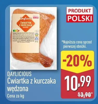Ćwiartka z kurczaka wędzona Daylicious promocja w Aldi