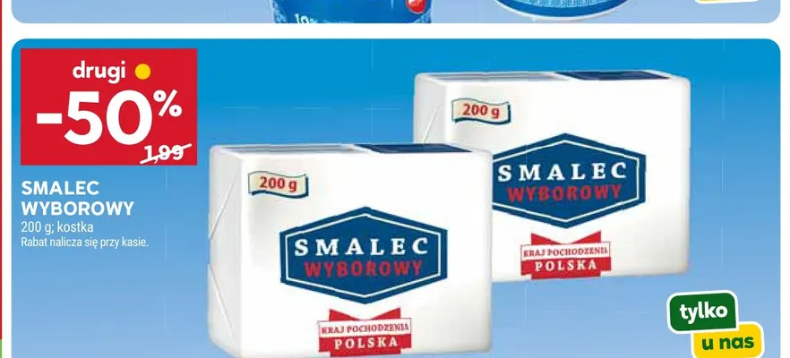 Smalec wyborowy w kostce promocja w Stokrotka