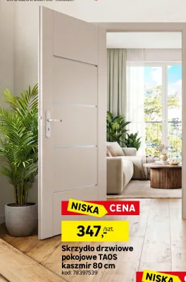 Skrzydło drzwiowe pokojowe Taos kaszmir 80 cm promocja w Leroy Merlin