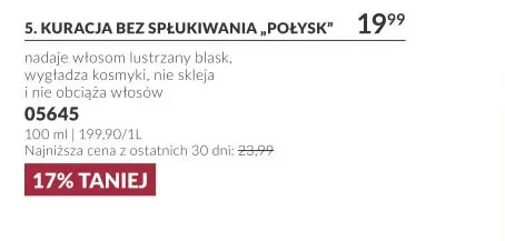 Kuracja bez spłukiwania Połysk promocja w AVON