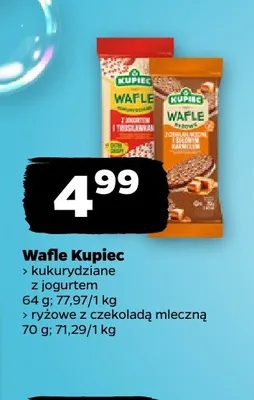 Wafle kukurydziane z jogurtem Kupiec promocja w Netto
