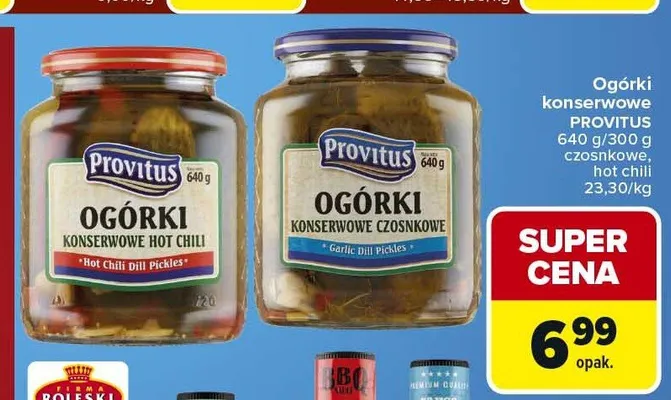 Ogórki konserwowe Provitus promocja w Carrefour