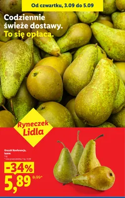 Gruszki Konferencja luzem Ryneczek Lidla promocja w Lidl