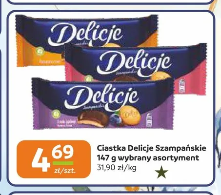 Ciastka Delicje Szampańskie Morelowe promocja w Społem Częstochowa