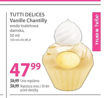 Woda toaletowa damska Tutti Delices Vanille Chantilly promocja w Hebe