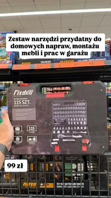 Zestaw nasadek Fixdrill 115szt. promocja w Biedronka