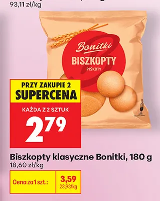 Biszkopty klasyczne Bonitki promocja w Biedronka