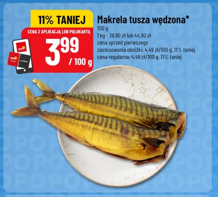 Makrela tusza wędzona promocja w POLOmarket