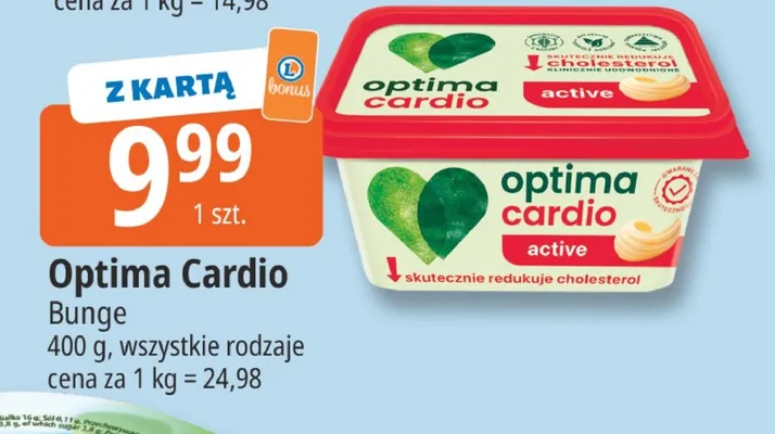 Optima Cardio active Bunge promocja w Leclerc